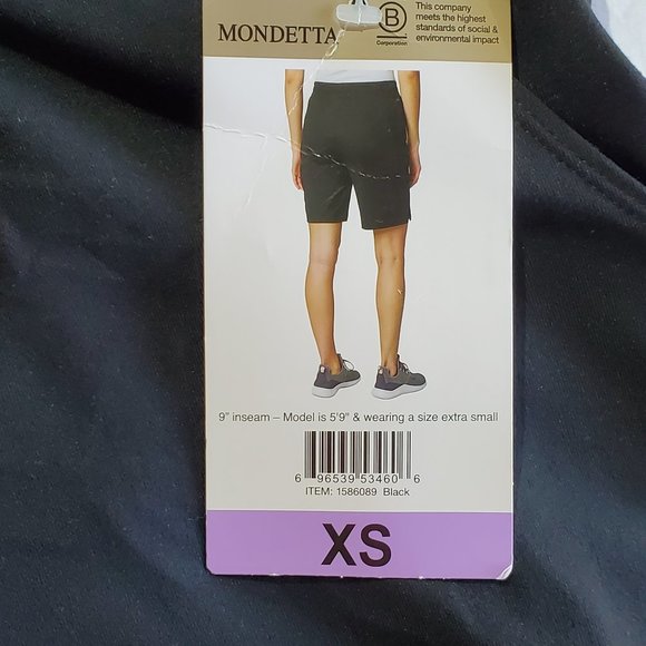 MONDETTA Ladies Active Bermuda Black Short, Size XS - Picture 4 of 15